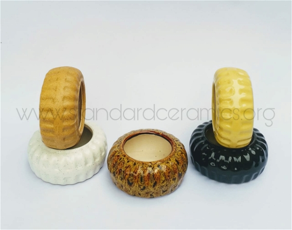 Ceramic Succulent Pots | Ceramic Pots Khurja SCI - 403 - H - 2 INCHES , W - 4 INCHES, SCI - 403