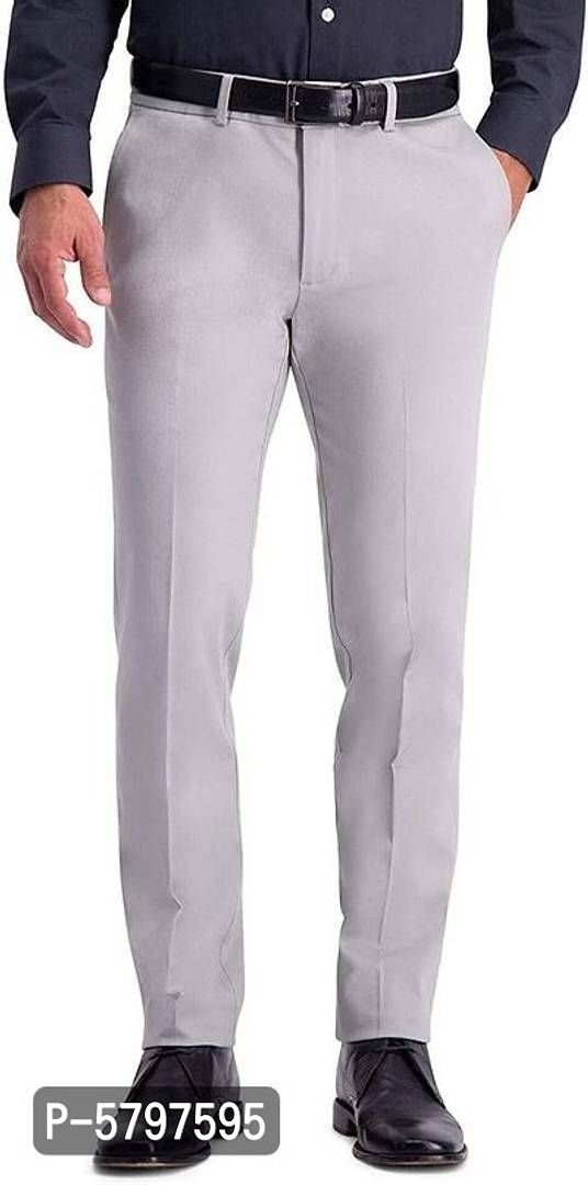 SRR Slim Fit Formal Trousers for Men Formal Pants for Office and Party  Men Formal Light Grey Trousers