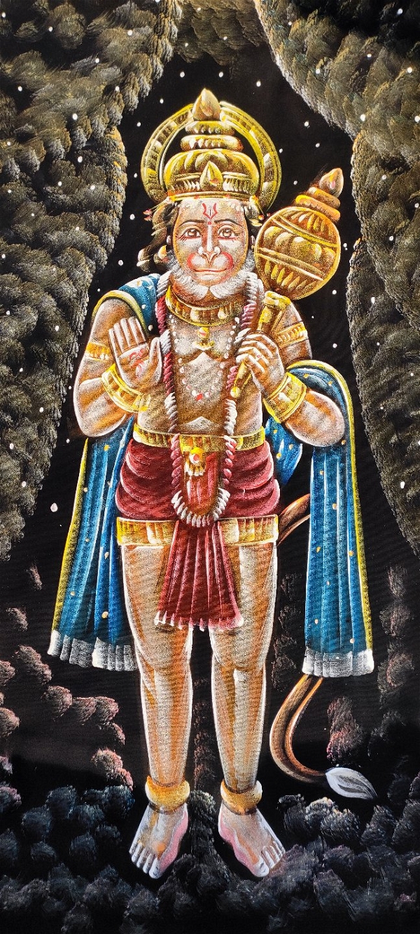 Peaceful Jai Hanuman Neon Painting (Including Shipping)