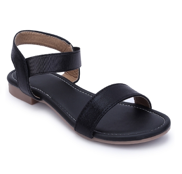 Flat Sandal -6 Pair set - Black