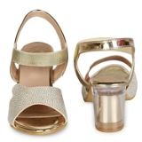 Glass heel- 6 Pair Set - Golden