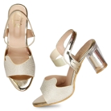 Glass heel- 6 Pair Set(₹351 /Pair) - Golden