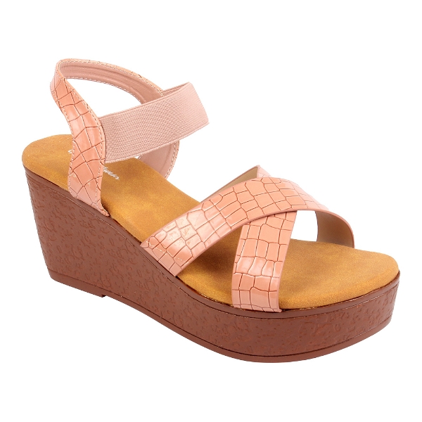 Peach Platform Sandal with ultra soft padding -6 Pair set - Peach