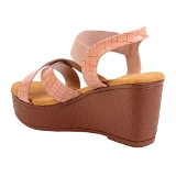 Peach Platform Sandal with ultra soft padding -6 Pair set - Peach