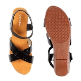 Black  Platform Sandal with ultra soft padding -6 Pair set - Black