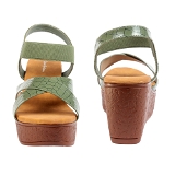 Green Platform Sandal with ultra soft padding 6 Pair set - Green