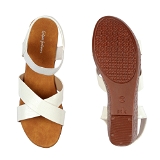 White Platform Sandal with ultra soft padding -6 Pair set - White
