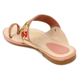 Women Flat Pink Kolhapuri slipper - 6 Pair set - Pink