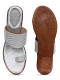 SilverFancy Angutha slipper - 6 Pair set - Silver