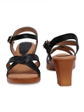 Black 2 inch heel Sandals for women - 6 pair set - Black