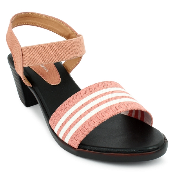 Peach casual 1.5 inch heel sandal 6Pair set  - Peach