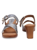 Grey 2 inch heel Slippers for women - 6 pair set - Grey