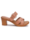 Peach 2 inch heel Slippers for women - 6 pair set - Peach