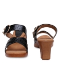Black 2 inch heel Slippers for women - 6 pair set - Black