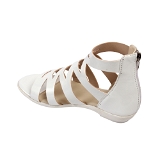 White Kids Gladiator sandal for girls 8 Pair set - White