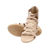 Cream Kids Gladiator sandal for girls 8 Pair set - Cream