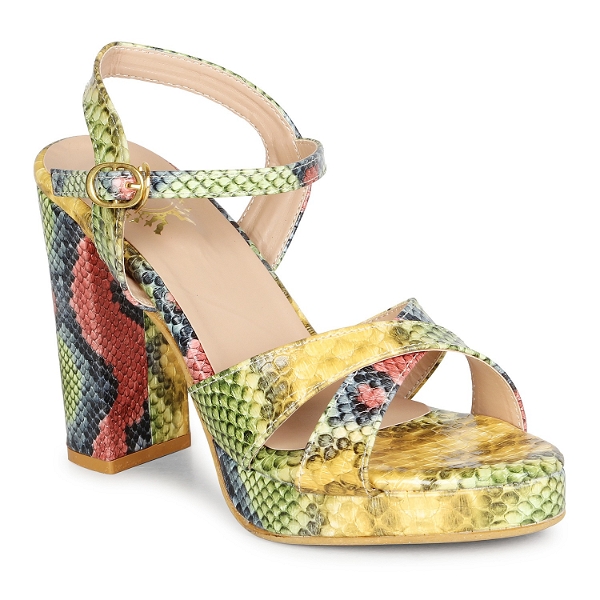 Lemon snake High Heel sandals for women - 6 Pair set - Lemon