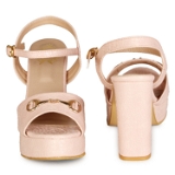 Peach High Heel sandals for women - 6 Pair set - Peach