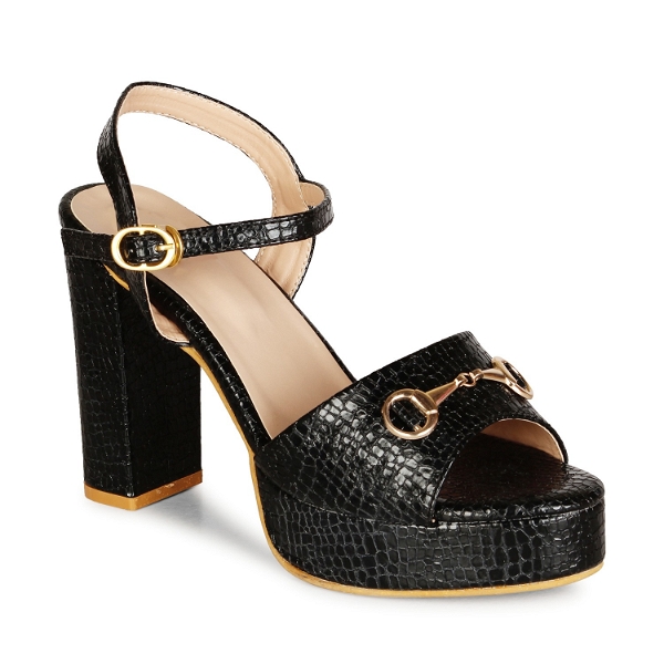 Black High Heel sandals for women - 6 Pair set - Black