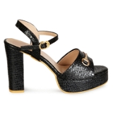 Black High Heel sandals for women - 6 Pair set - Black