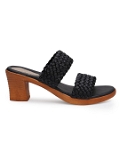 Black Casual heel slipper 6 pair set - Black