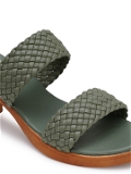 Olive green Casual heel slipper 6 pair set - Olive green