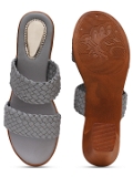 Grey Casual heel slipper 6 pair set - Grey