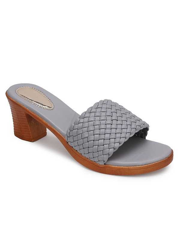 Grey 2 Inch Heel Sandals For Women - 6 Pair Set - Grey