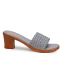 Grey 2 Inch Heel Sandals For Women - 6 Pair Set - Grey