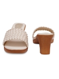 Cream 2 Inch Heel Sandals For Women - 6 Pair Set - Cream