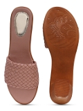 Peach 2 Inch Heel Slippers For Women - 6 Pair Set - Peach