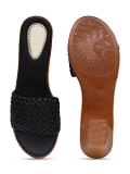 Black 2 Inch Heel Sandals For Women - 6 Pair Set - Black