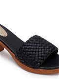 Black 2 Inch Heel Sandals For Women - 6 Pair Set - Black