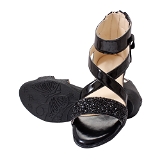 Black Kids Gladiator sandal for girls 8 Pair set - Black