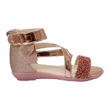 Pink Kids Gladiator sandal for girls 8 Pair set - Rose Gold