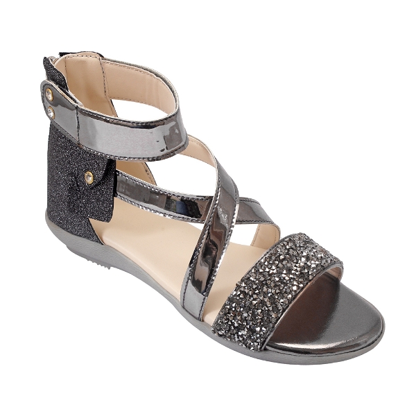 Grey Kids Gladiator sandal for girls 8 Pair set - Grey