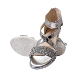 Silver Kids Gladiator sandal for girls 8 Pair set - Silver