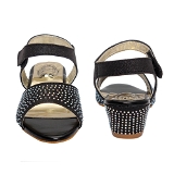 Black Siroski Kids sandals- 8 Pair set - Black