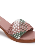 Peach Multy 2 Inch Heel Sandals For Women - 6 Pair Set - Peach