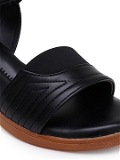 Black pillow  bottom sandal - 6 Pair set - Black