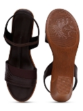 Brown pillow  bottom sandal - 6 Pair set - Brown