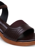 Brown pillow  bottom sandal - 6 Pair set - Brown