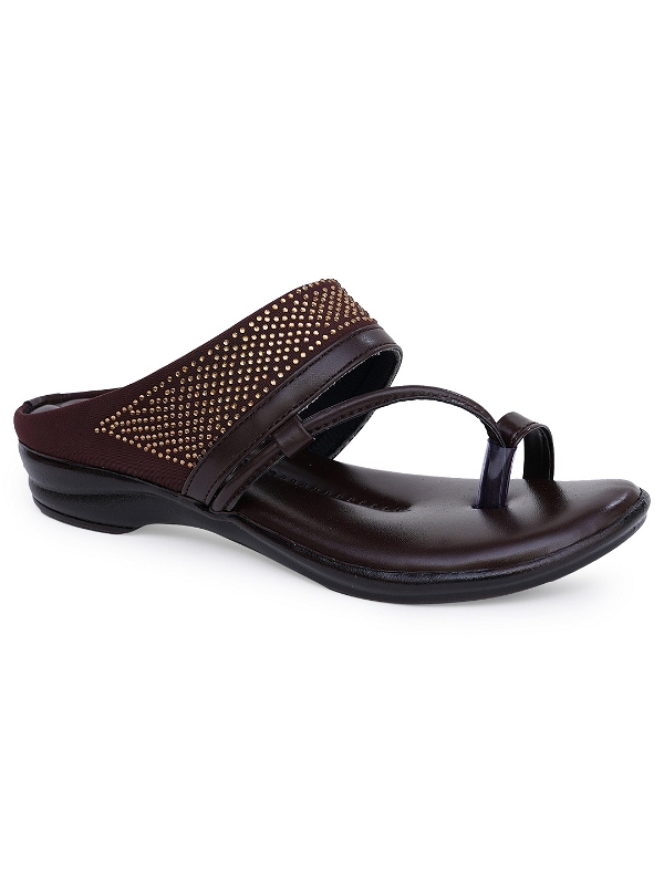 Brown Comfort Siroski slipper 6 pair set - Brown Brown