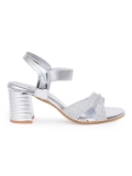 Silver partywear Bridal heels 6 pair set - Silver