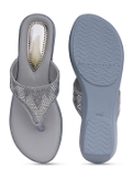Grey Imported upper slipper 6 Pair set  - Grey