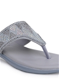 Grey Imported upper slipper 6 Pair set  - Grey