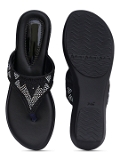 Black Imported upper slipper 6 Pair set - Black