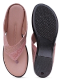 Pink V Shape comfort Slipper 6 Pair set - Peach
