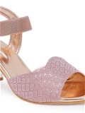 Rose Gold partywear Bridal heels 6 pair set - Rose gold