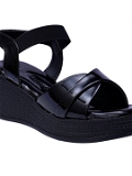 Black Platform Heel sandal 6 Pair set - Black